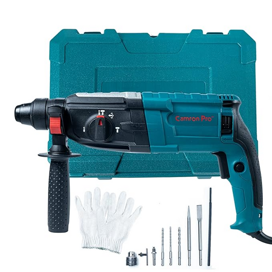 Camron Pro CP-RH-30 Heavy-Duty Rotary Hammer Drill Machine - 1000W, 30mm Drilling Capacity, 1300 RPM, SDS-Plus Chuck, 3 Modes